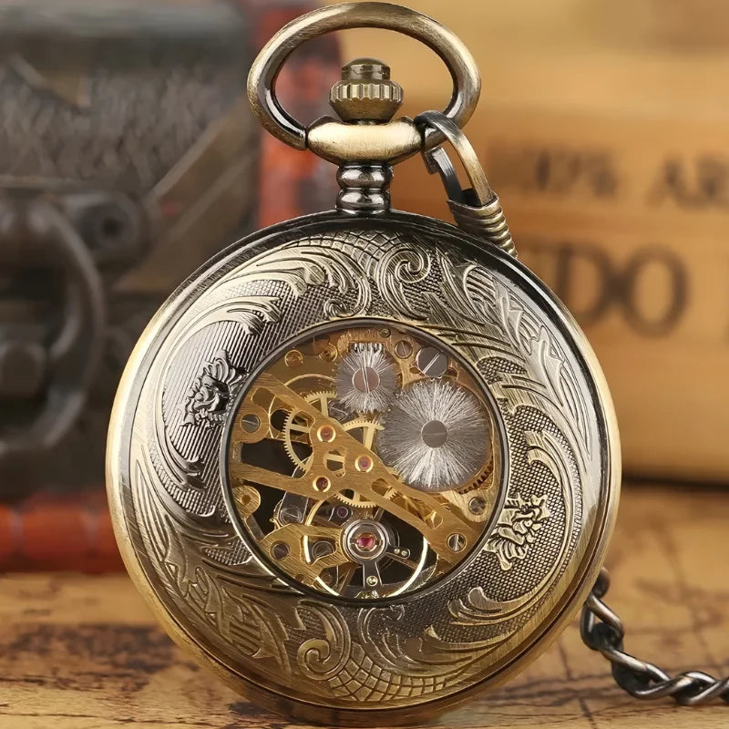 dos montre gousset mécanique florale