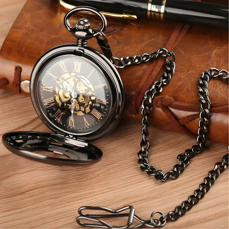 ensemble montre à gousset mécanique steampunk
