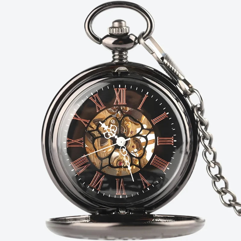 face montre à gousset mécanique steampunk