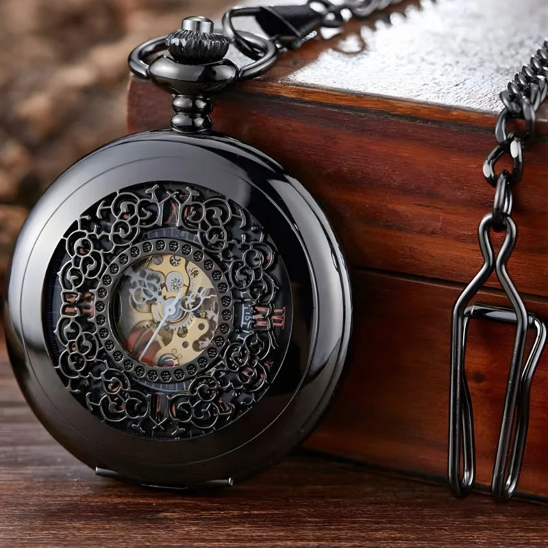 face montre gousset noire homme