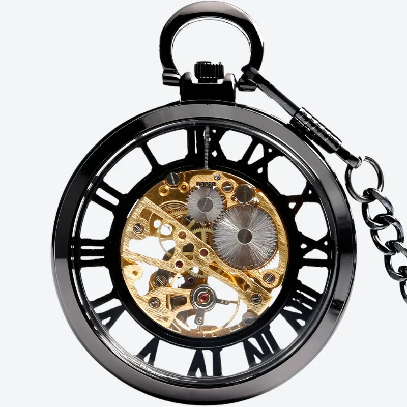 montre à gousset chiffre romain dos