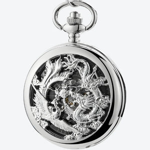 montre à gousset dragon argent