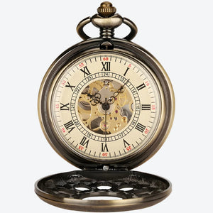 montre à gousset mécanique ancienne ouverte