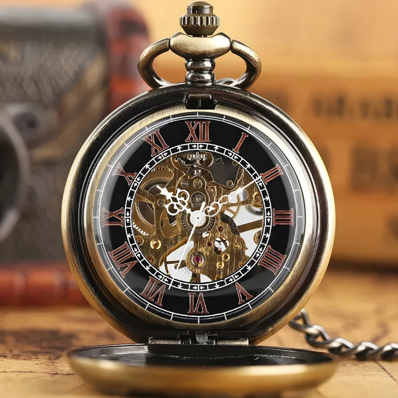 montre à gousset mécanique florale