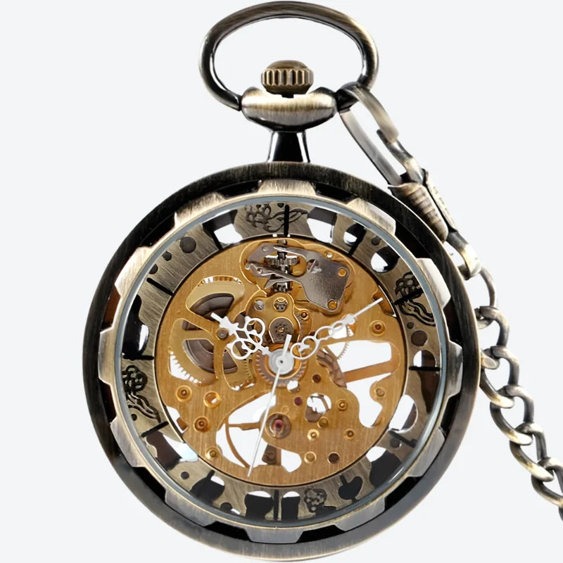 montre à gousset mécanique moderne bronze