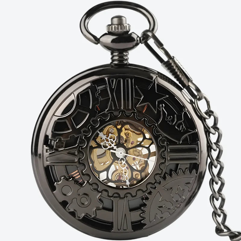 montre à gousset mécanique steampunk