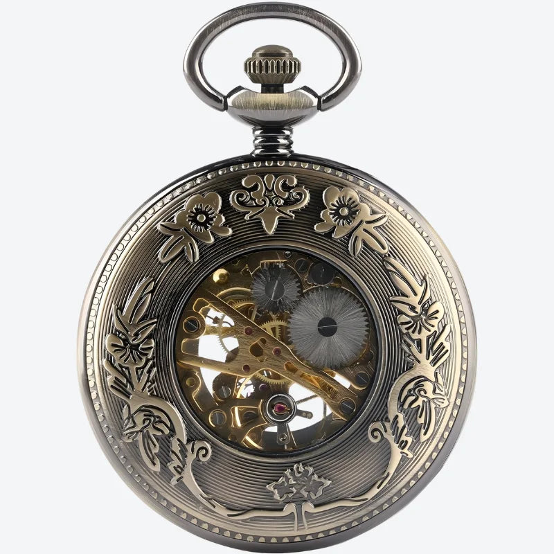 montre à gousset mécanique vintage dos