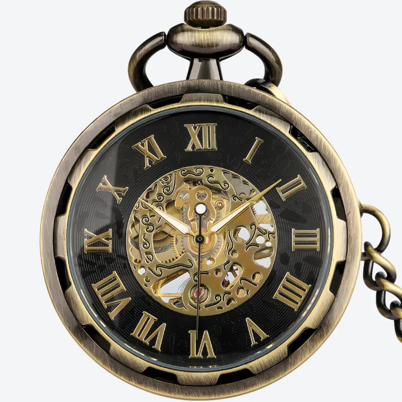 montre à gousset moderne mécanique bronze