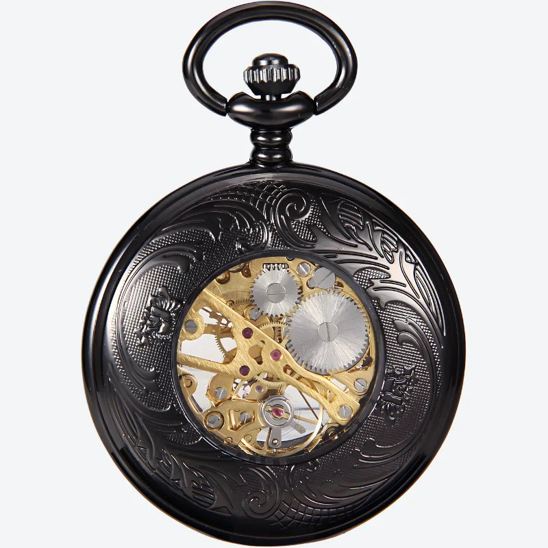 montre à gousset noire dos