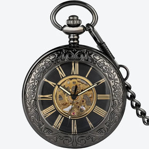 montre à gousset noire homme