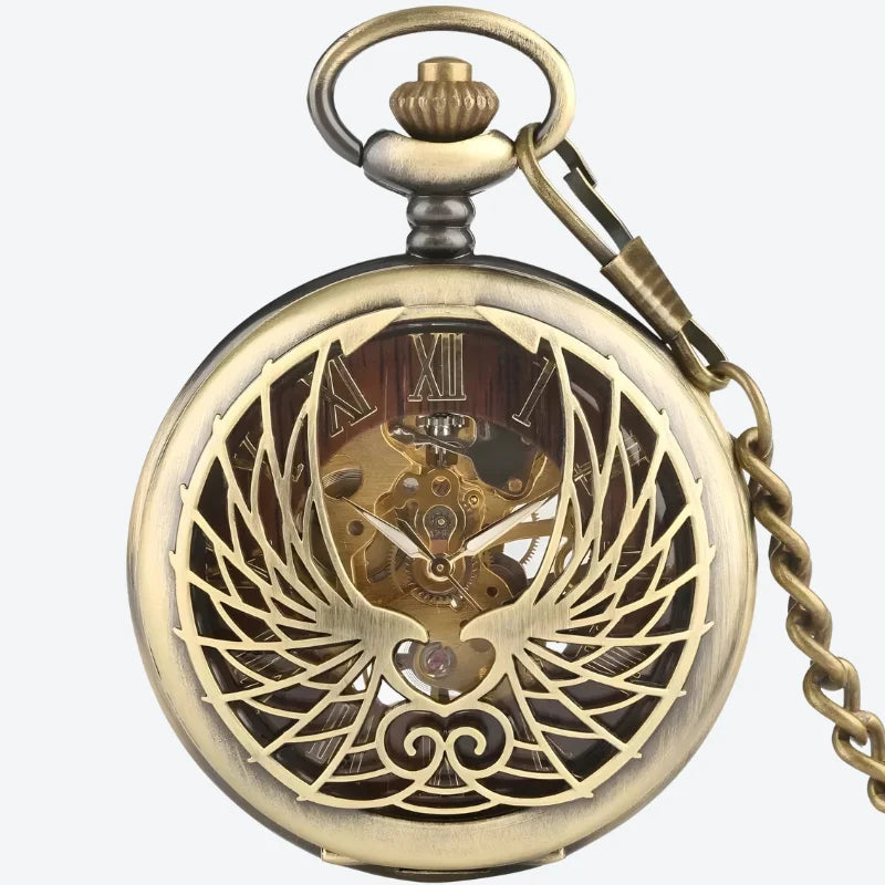 montre à gousset phénix face