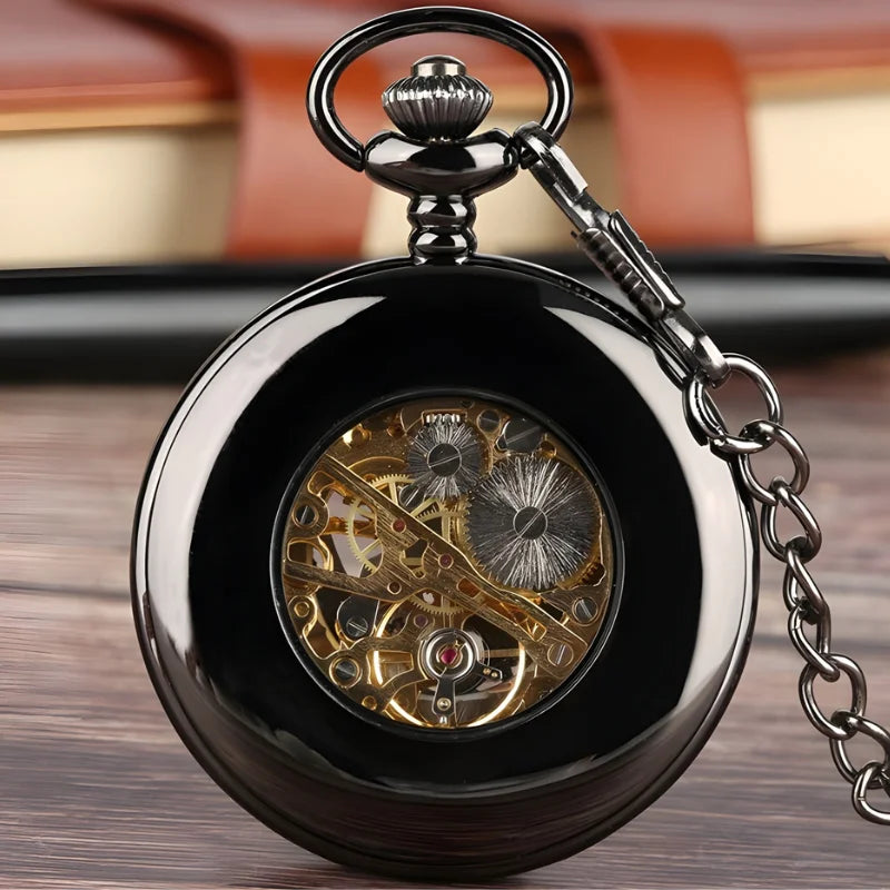 montre à gousset phénix noir dos