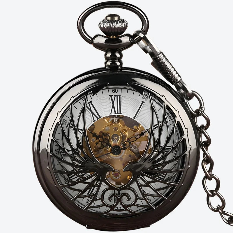 montre à gousset phénix noir