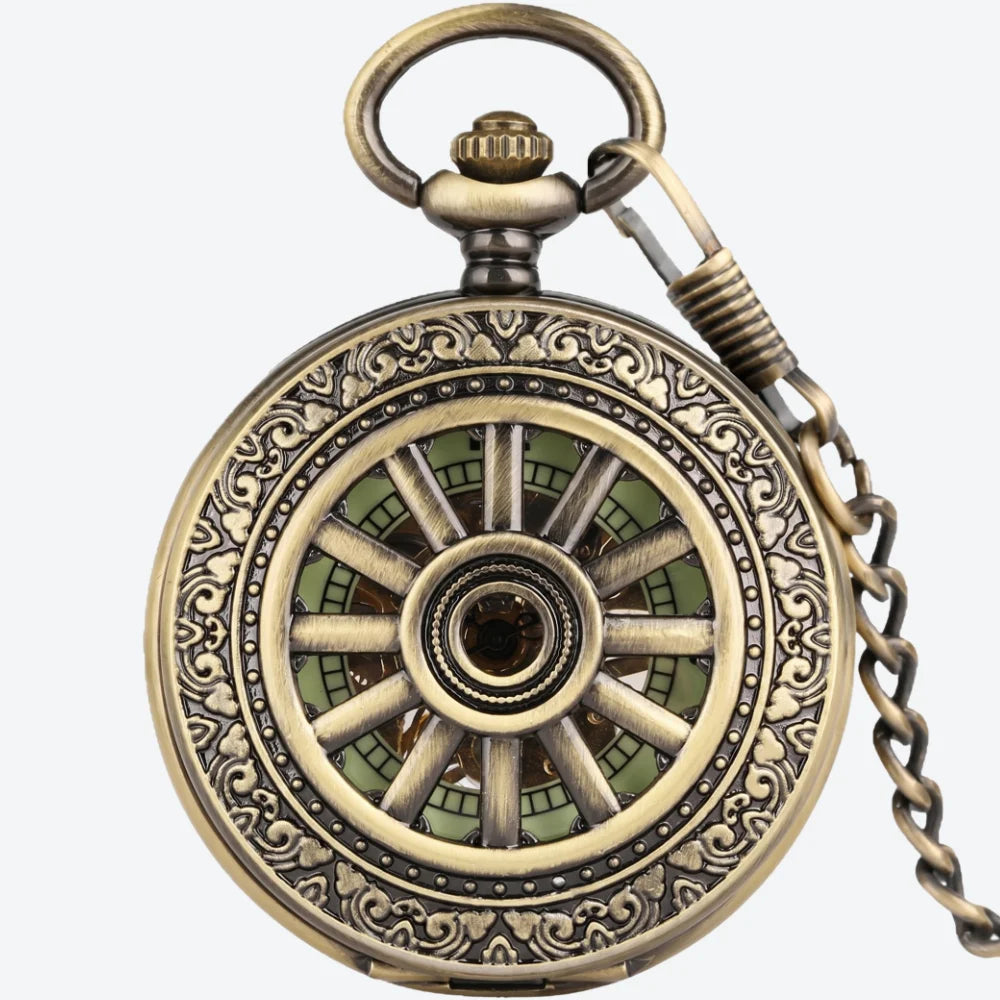 montre à gousset steampunk phosphorescente