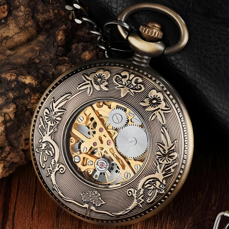 montre à gousset vintage dos