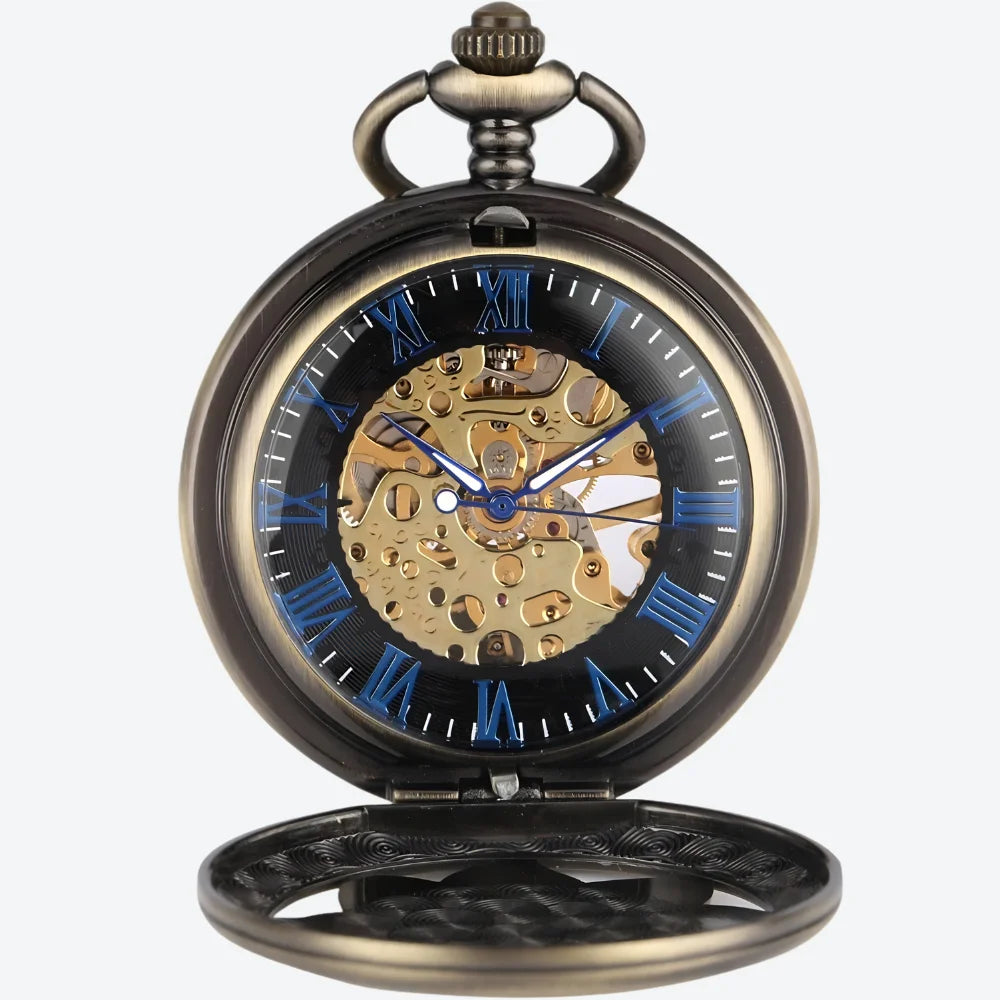 montre à gousset vintage fleur face