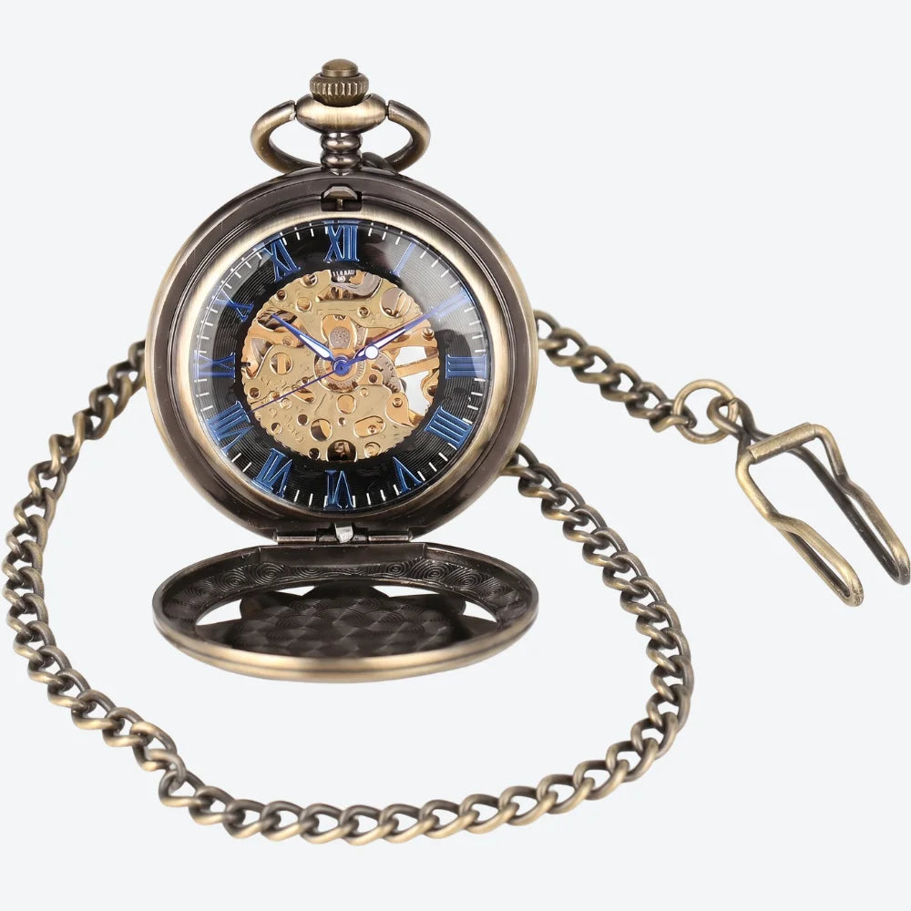 montre à gousset vintage fleur ouvert