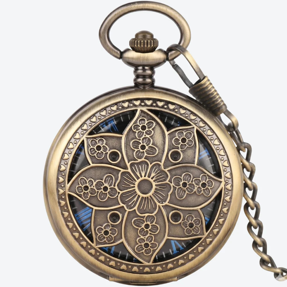 montre à gousset vintage fleur