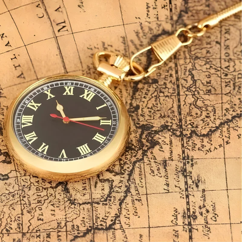 montre gousset automatique doré chaîne