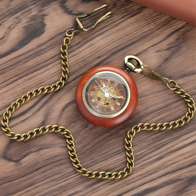 montre gousset bois