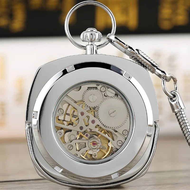 montre gousset carrée dos