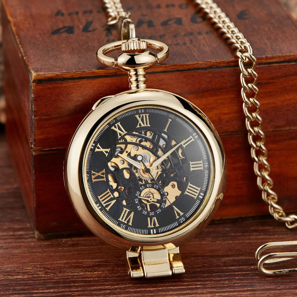 montre gousset clapet doré face