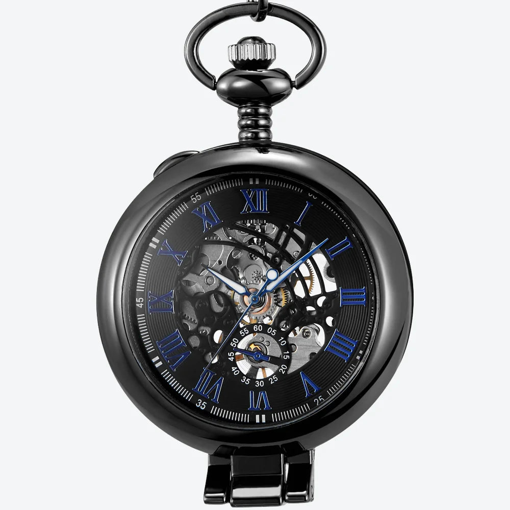 montre gousset clapet noir
