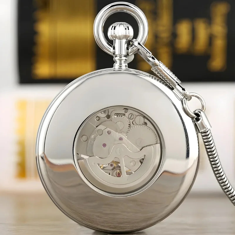 montre à gousset homme argent dos