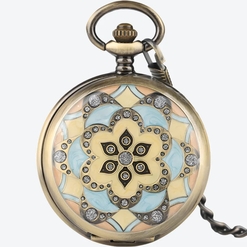 montre gousset mécanique florale