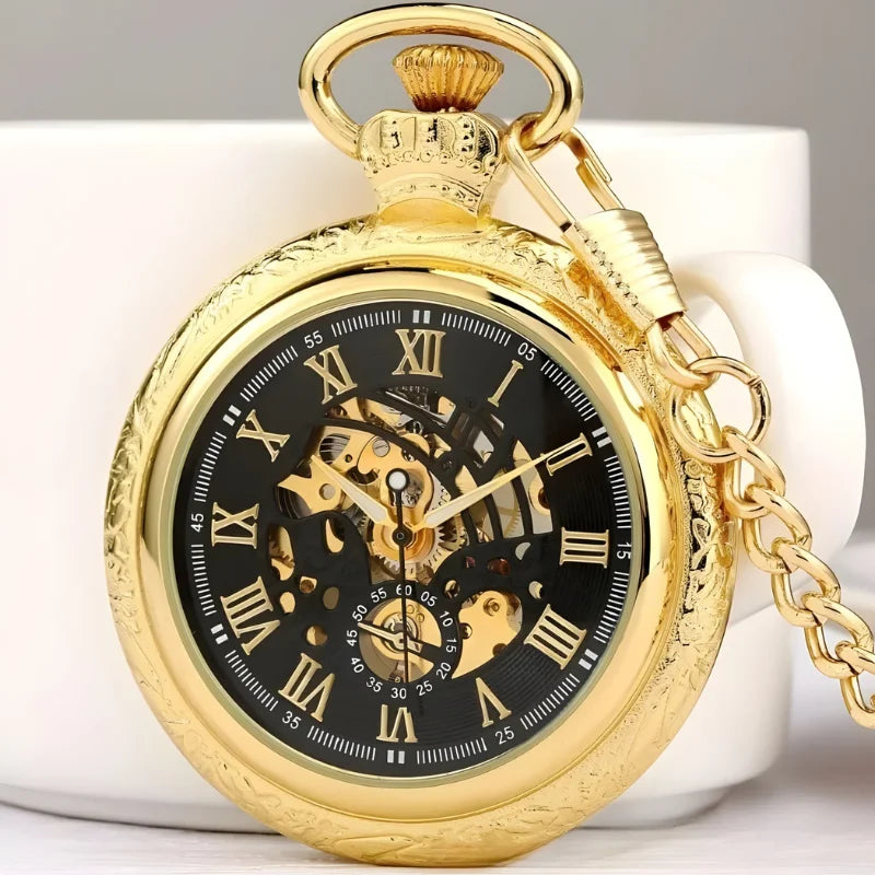montre gousset mécanique homme doré