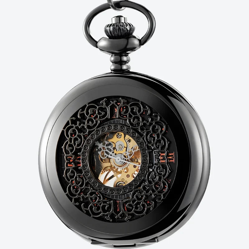 montre gousset noire homme