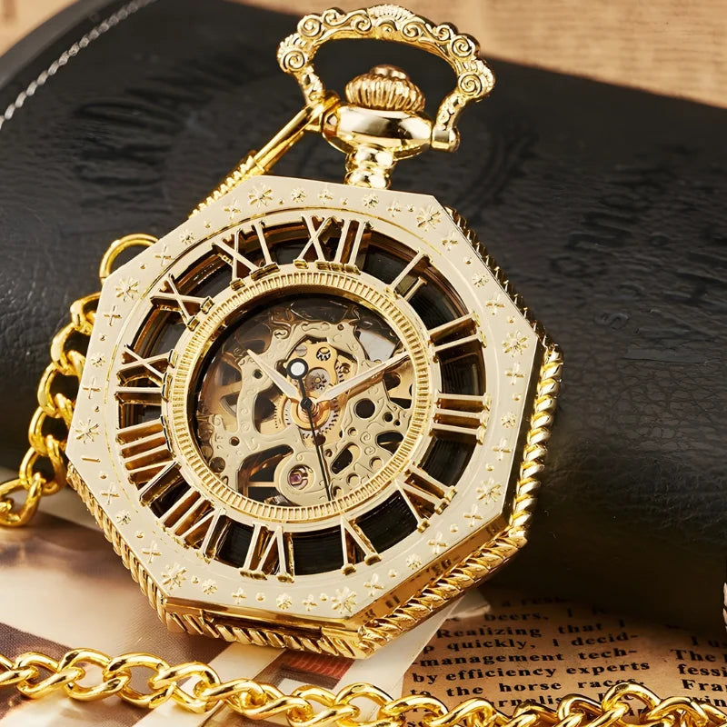 montre gousset octogonale doré