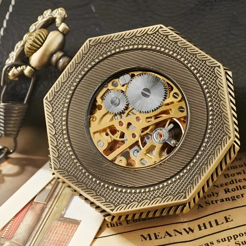 montre gousset octogonale dos