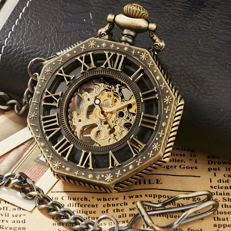 montre gousset octogonale face