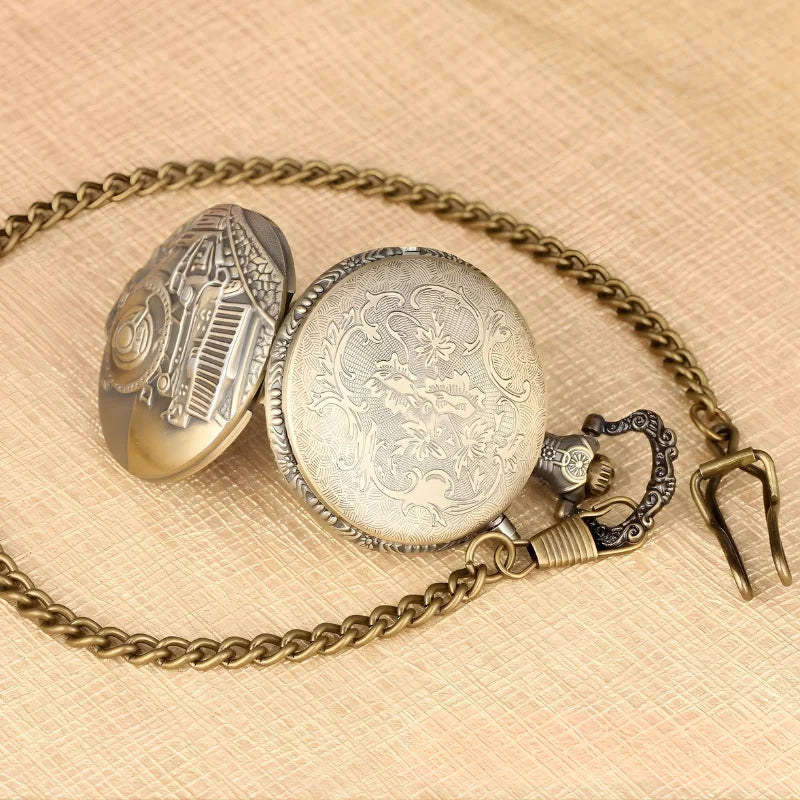 montre gousset train chaîne